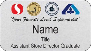 (image for) Safeway/Albertsons Dual Logo ASDT and RMC Graduate Portland Silver Name Badge