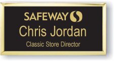 (image for) Safeway Gold Executive Premium NorCal Name Badge Black Top