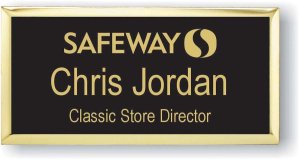 (image for) Safeway Gold Executive Premium NorCal Name Badge Black Top