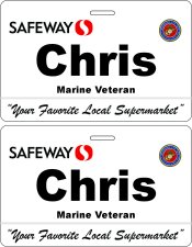 (image for) Safeway Veteran ID Style Dual Sided Badge (No NiceGuard)