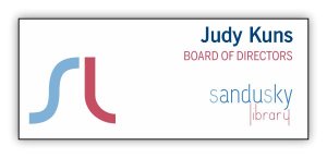 (image for) Sandusky Library Standard White Square Corner badge