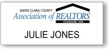 (image for) Santa Clara Co. Assoc. Realtors White Badge