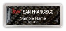 (image for) Keller Williams San Francisco Satin Anodized Frame Carbon Insert Badge