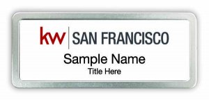 (image for) Keller Williams San Francisco Prestige Satin Anodized White Badge