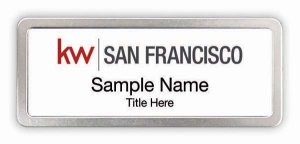 (image for) Keller Williams San Francisco Prestige Satin Anodized White Badge