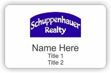 (image for) Schuppenhauer Realty ID Horizontal Badge (Bull Dog Fastener)