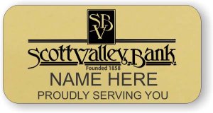 (image for) Scott Valley Bank Gold Badge (PROUDLY SERVING YOU)