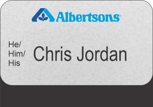 (image for) Albertsons Silver Pocket Name Badge (No Title)