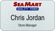 (image for) Sea Mart Silver Name Badge