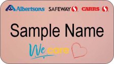 (image for) Tri-Logo We Care Rose Gold Name Badge
