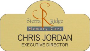 (image for) Sierra Ridge Memory Care Shaped Gold Badge