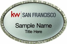 (image for) Keller Williams San Francisco Silver Oval Bling Badge