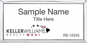 (image for) Keller Williams Maui Executive Silver Badge with White Insert
