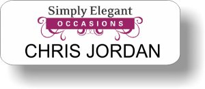(image for) Simply Elegant Occasions White Badge