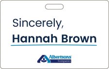 (image for) Albertsons Companies Sincerely ID Badge