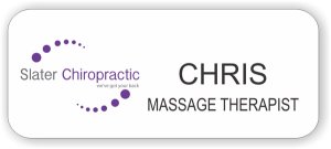 (image for) Slater Chiropractic White Badge