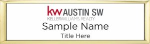 (image for) Keller Williams Austin SW Small Gold Executive White Badge
