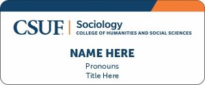 (image for) CSUF - Sociology Standard White Badge With Color Border - Default Option