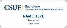 (image for) CSUF - Sociology Standard White Badge
