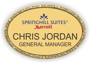 (image for) SpringHill Suites Gold Oval Bling Badge (New Logo)