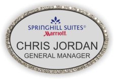 (image for) SpringHill Suites Silver Oval Bling Badge (New Logo)