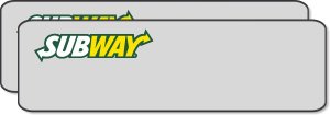 (image for) Subway Silver Logo Only Badge - Pack of 25