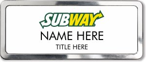 (image for) Subway White Prestige Badge with Polished Frame