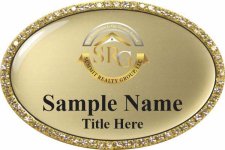 (image for) Summit Realty Group Oval Bling Gold badge