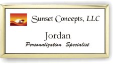 (image for) Sunset Concepts Executive White Gold Framed Badge
