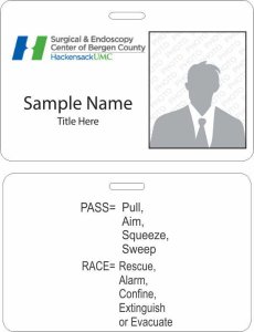 (image for) Surgical & Endoscopy Center of Bergen County PhotoID Horizontal Double-Sided badge