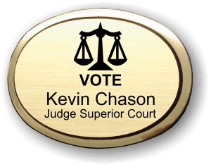 (image for) Kevin Chason Superior Court Gold Oval Badge