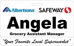 (image for) Albertsons Safeway Dual Logo ID Style (Double Sided, NO NICEGUARD)