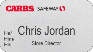 (image for) Carrs Silver Name Badge