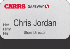 (image for) Carrs Silver Pocket Name Badge