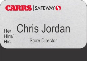 (image for) Carrs Silver Pocket Name Badge
