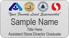 (image for) Safeway/Albertsons Dual Logo ASDT and RMC Graduate Portland Silver Name Badge