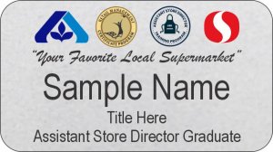 (image for) Safeway/Albertsons Dual Logo ASDT and RMC Graduate Portland Silver Name Badge