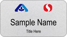 (image for) Safeway & Albertsons Dual Logo Silver Name Badge