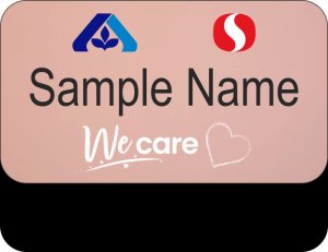 (image for) Safeway & Albertsons We Care Rose Gold Pocket Name Badge