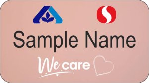 (image for) Safeway & Albertsons We Care Rose Gold Name Badge