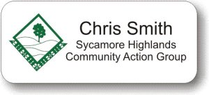 (image for) Sycamore Highlands Community Action Group White Badge