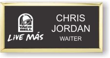 (image for) Taco Bell Gold/Black Executive Badge - (Live Mas)