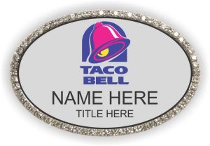 (image for) Taco Bell Oval Silver Bling Badge