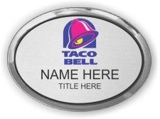 (image for) Taco Bell Oval Silver Executive Badge