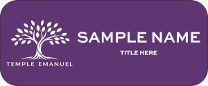 (image for) Temple Emanuel Standard Purple badge