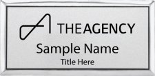 (image for) The Agency One Rock Executive Silver Name Badge - Logo A