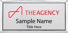(image for) The Agency One Rock Executive Silver Name Badge - Logo B
