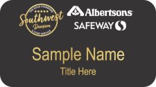 (image for) Albertsons Safeway "The Gold Standard" Black Name Badge