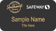 (image for) Safeway "The Gold Standard" Black Name Badge