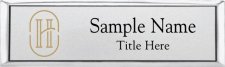 (image for) Embrey Management - The Harper Small Executive Silver Name Badge
